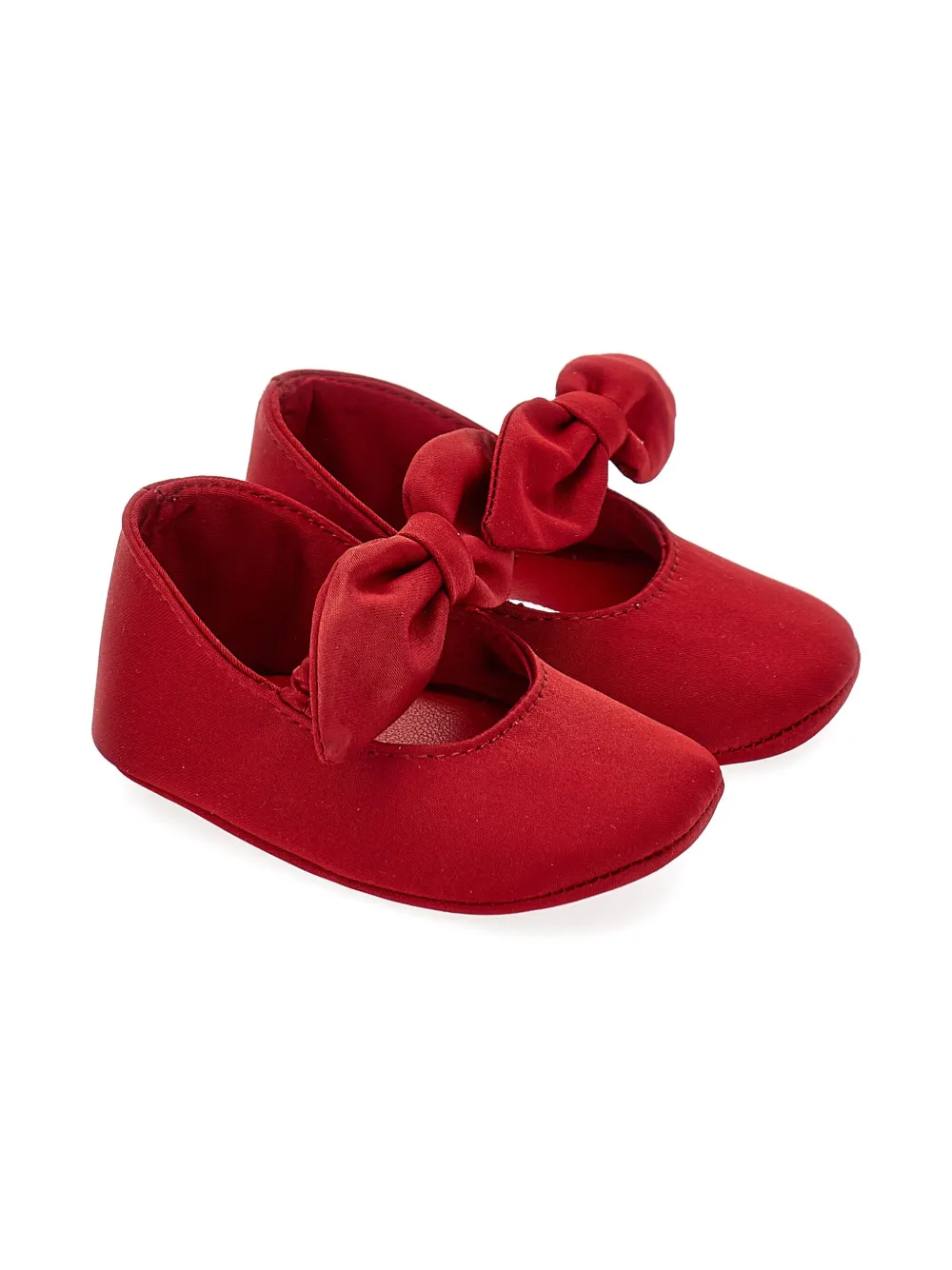 Monnalisa bow-detail crib shoes Red