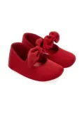 Monnalisa bow-detail crib shoes - Red