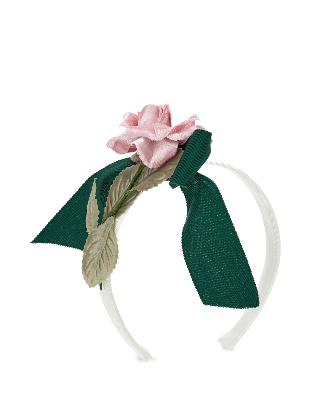 Monnalisa Haarband verfraaid met bloemen Groen