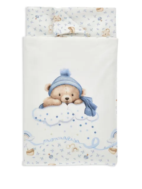 Monnalisa teddy bear-print blanket 