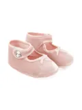 Monnalisa embellished-strap crib shoes - Pink