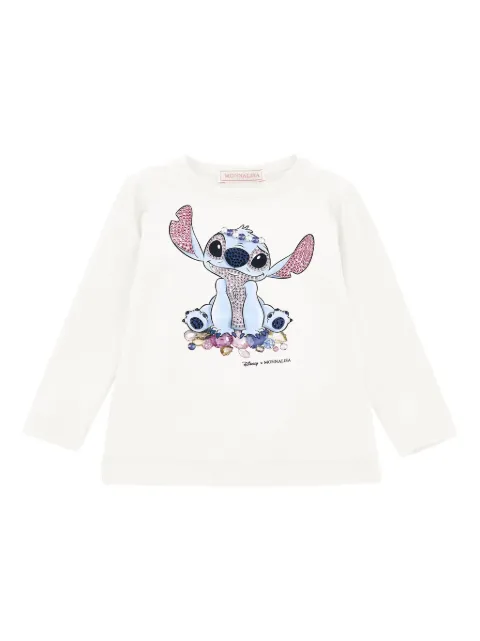Monnalisa Stitch-graphic long-sleeve T-shirt