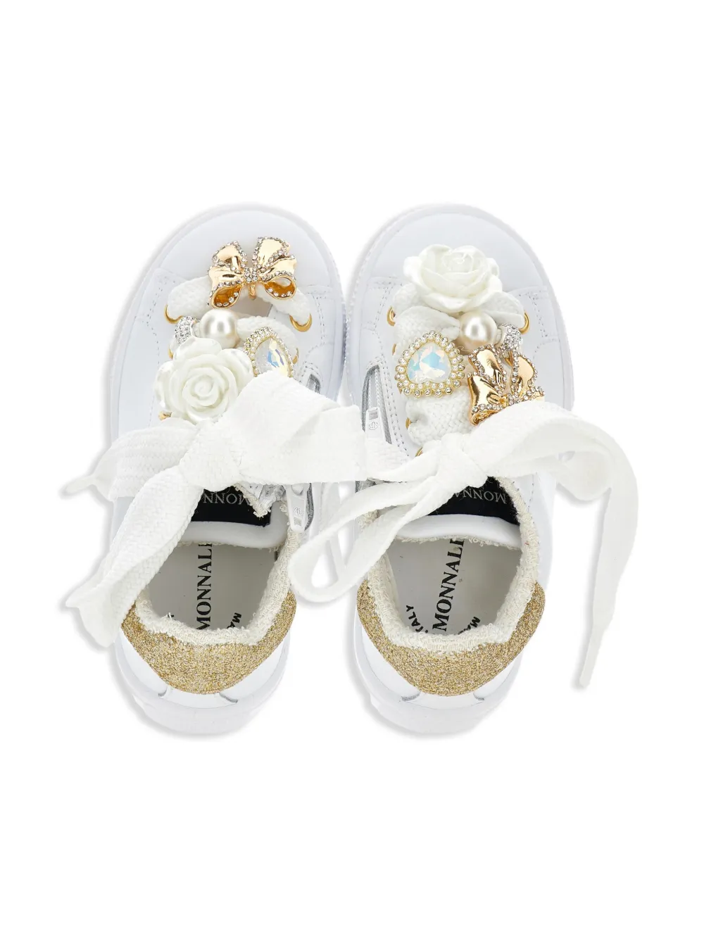 Monnalisa floral-appliqué sneakers White