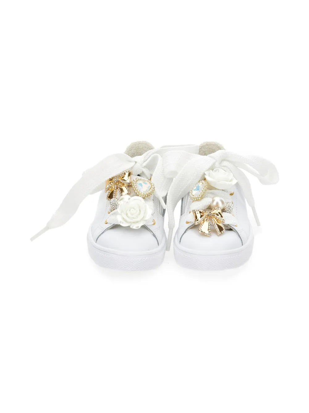 Monnalisa floral-appliqué sneakers White