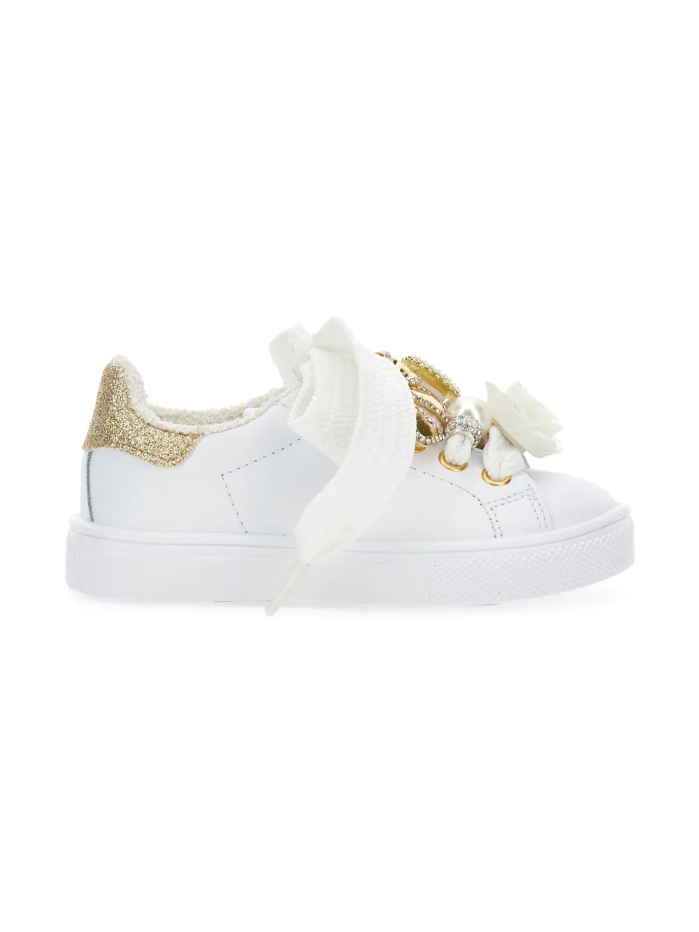 Monnalisa floral-appliqué sneakers | Girls Shoes | Image 2