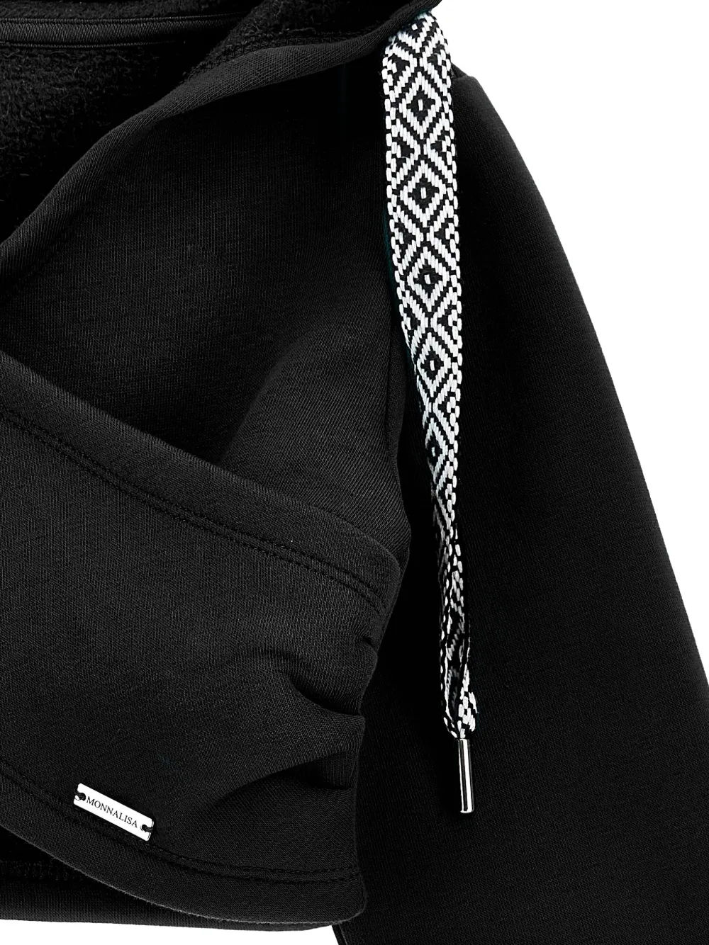 Monnalisa Jersey hoodie Zwart
