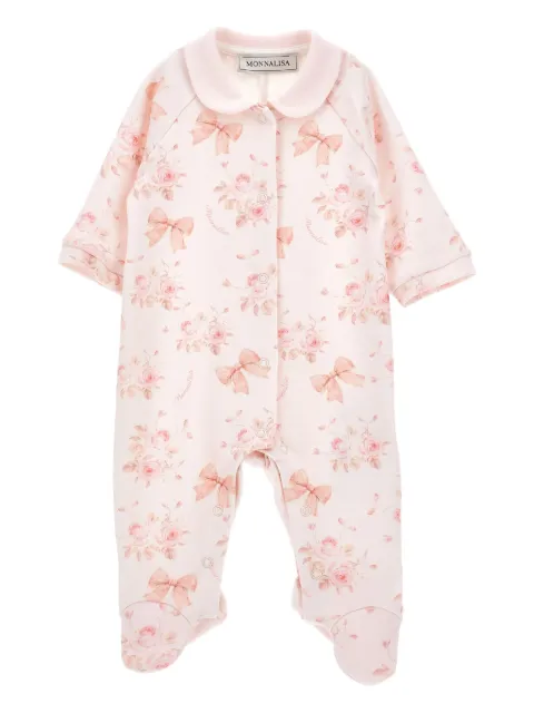 Monnalisa floral-print babygrow 