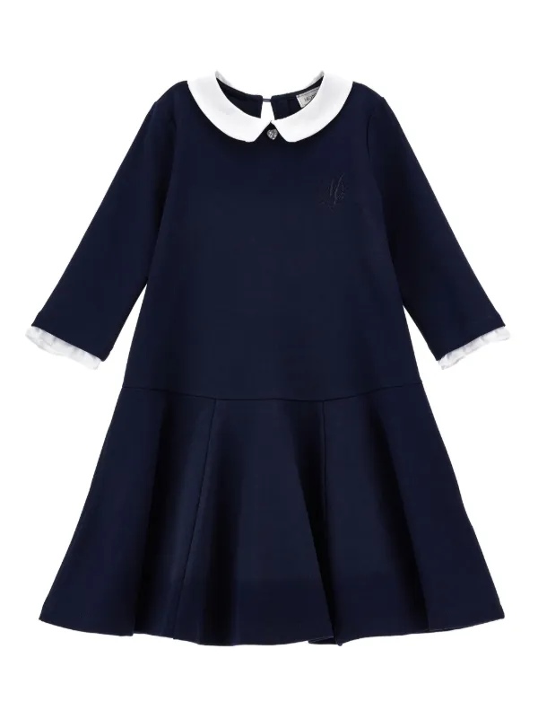 Monnalisa Peter Pan-collar Skater Dress Blue FARFETCH