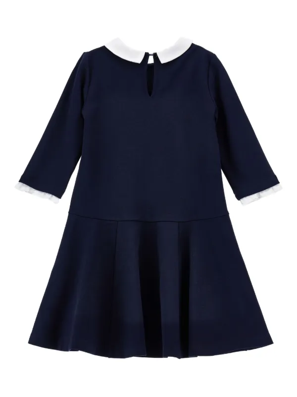 Monnalisa ピーターパンカラー ワンピース | ブルー | FARFETCH JP