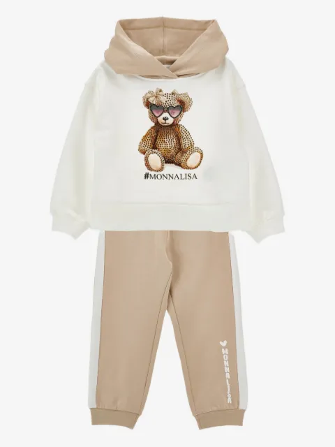 Monnalisa bear-graphic hoodie