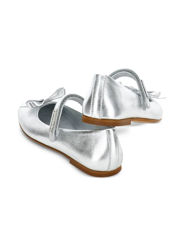 Monnalisa Ballerine In Pelle Metallizzata Argento FARFETCH IT