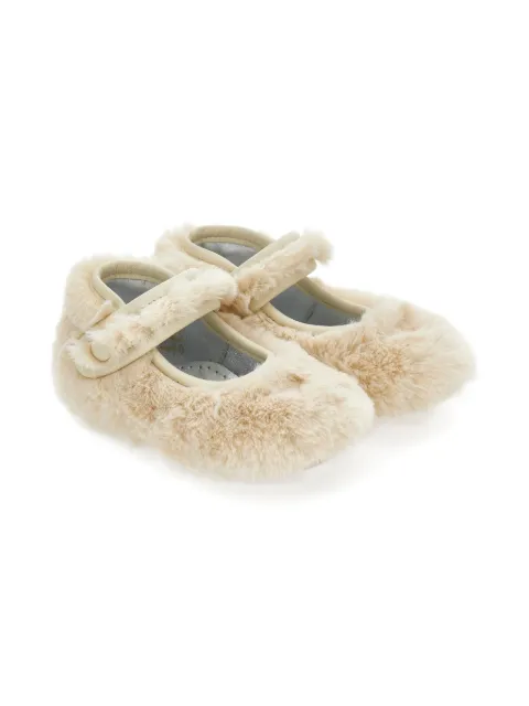 Monnalisa faux-fur ballerinas