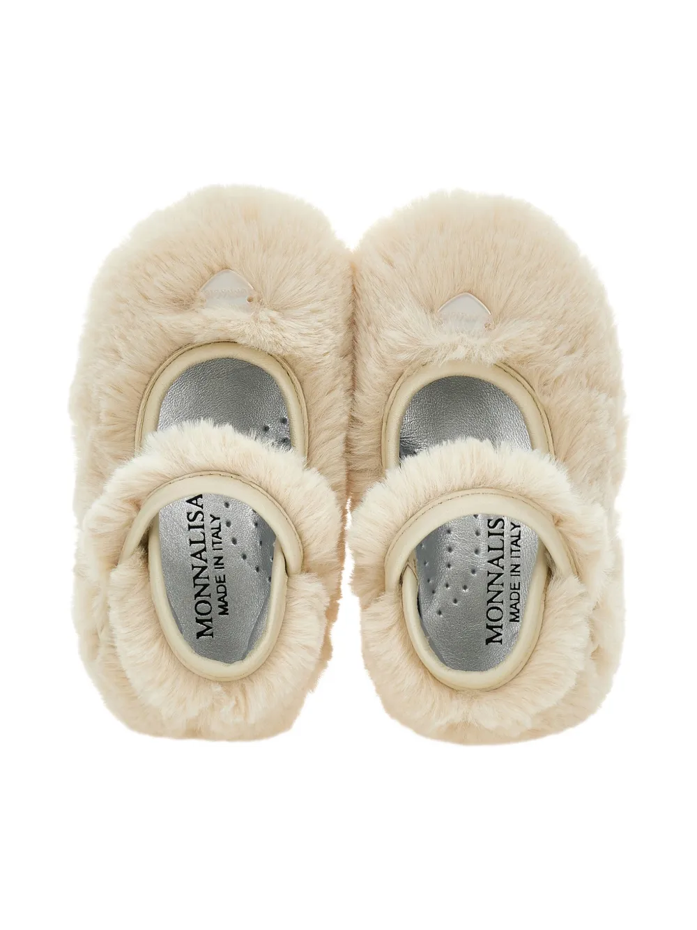 Monnalisa faux-fur ballerinas Neutrals
