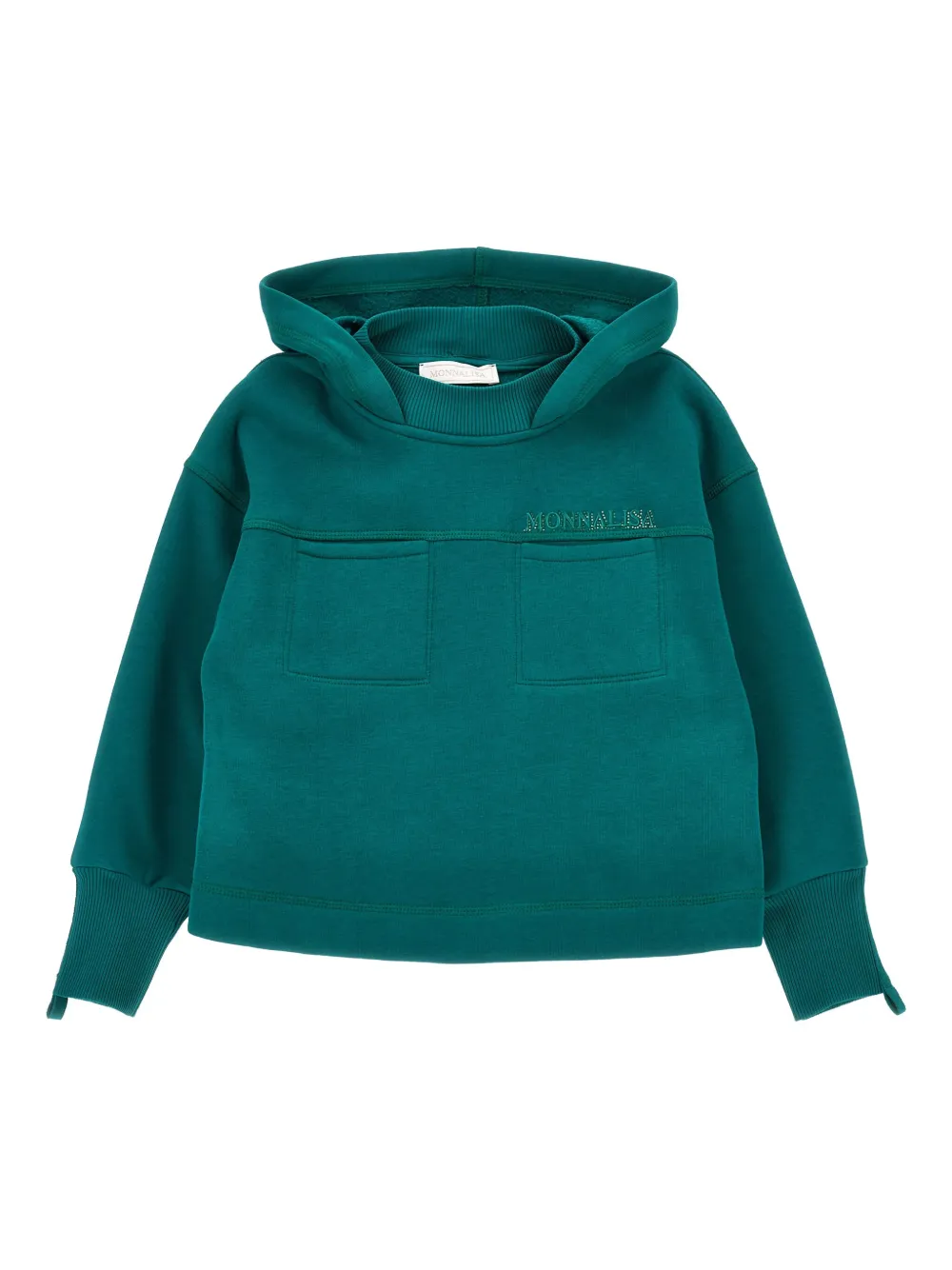 Monnalisa Hoodie met borstzak Groen
