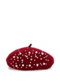 Monnalisa crystal-embellished beret - Red