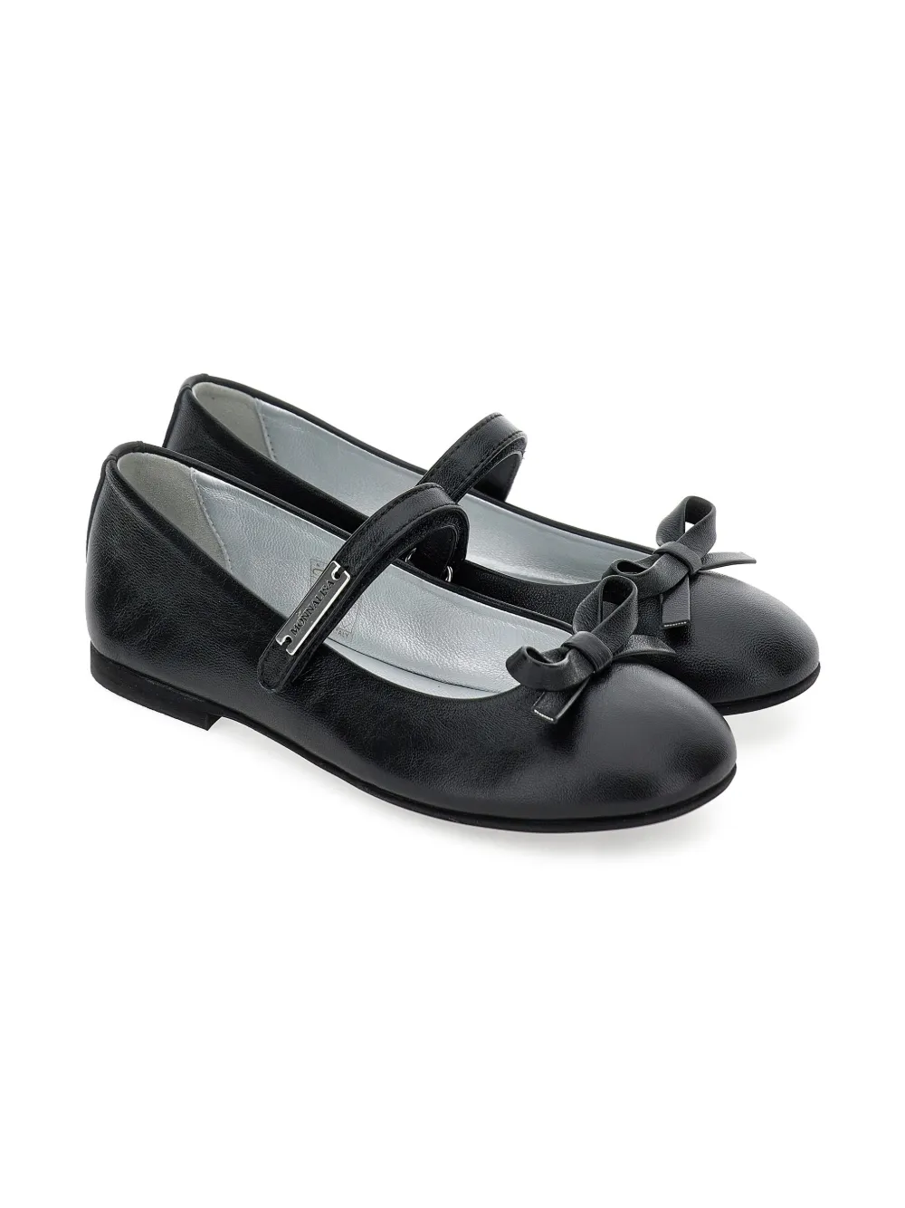 Monnalisa Mary Jane ballerina's met strikdetail Zwart