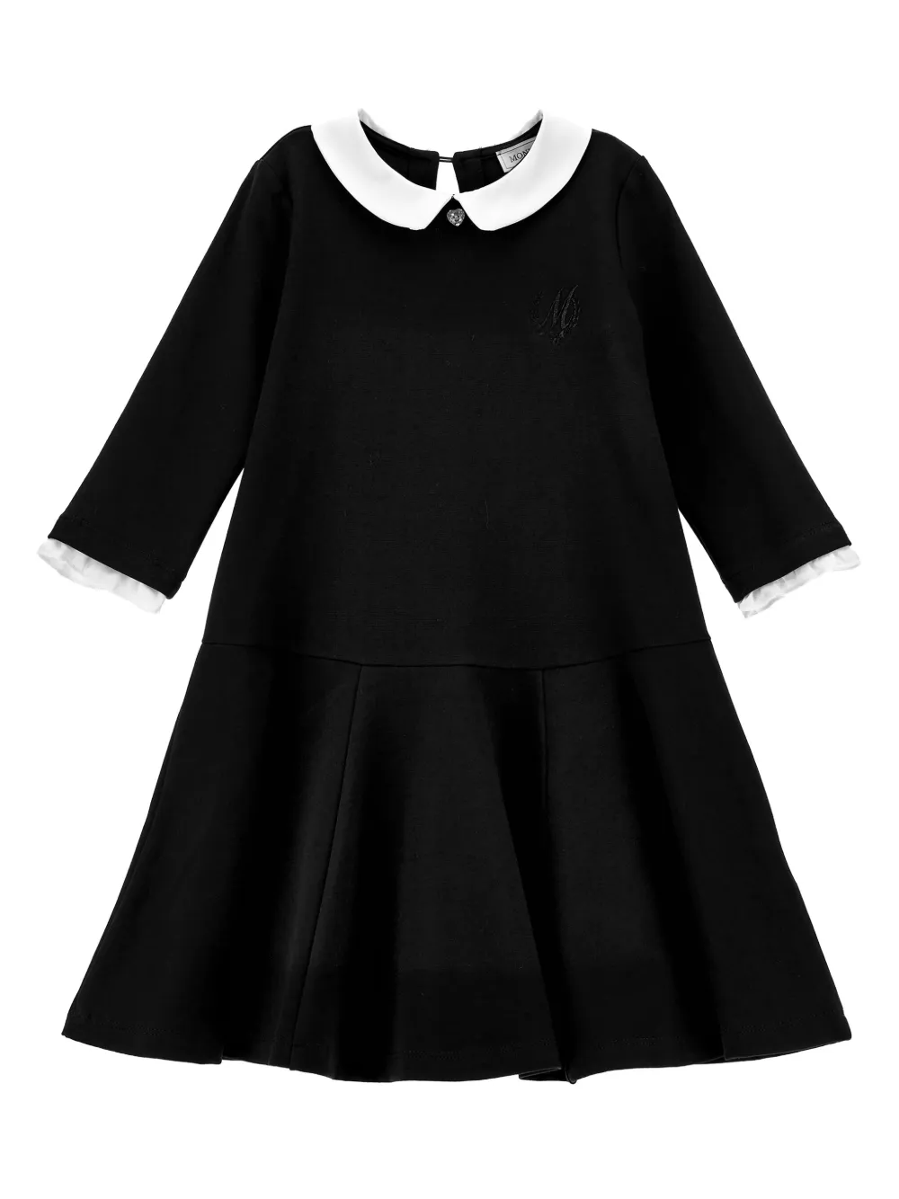 Monnalisa Peter Pan-collar skater dress | Black | Image 1