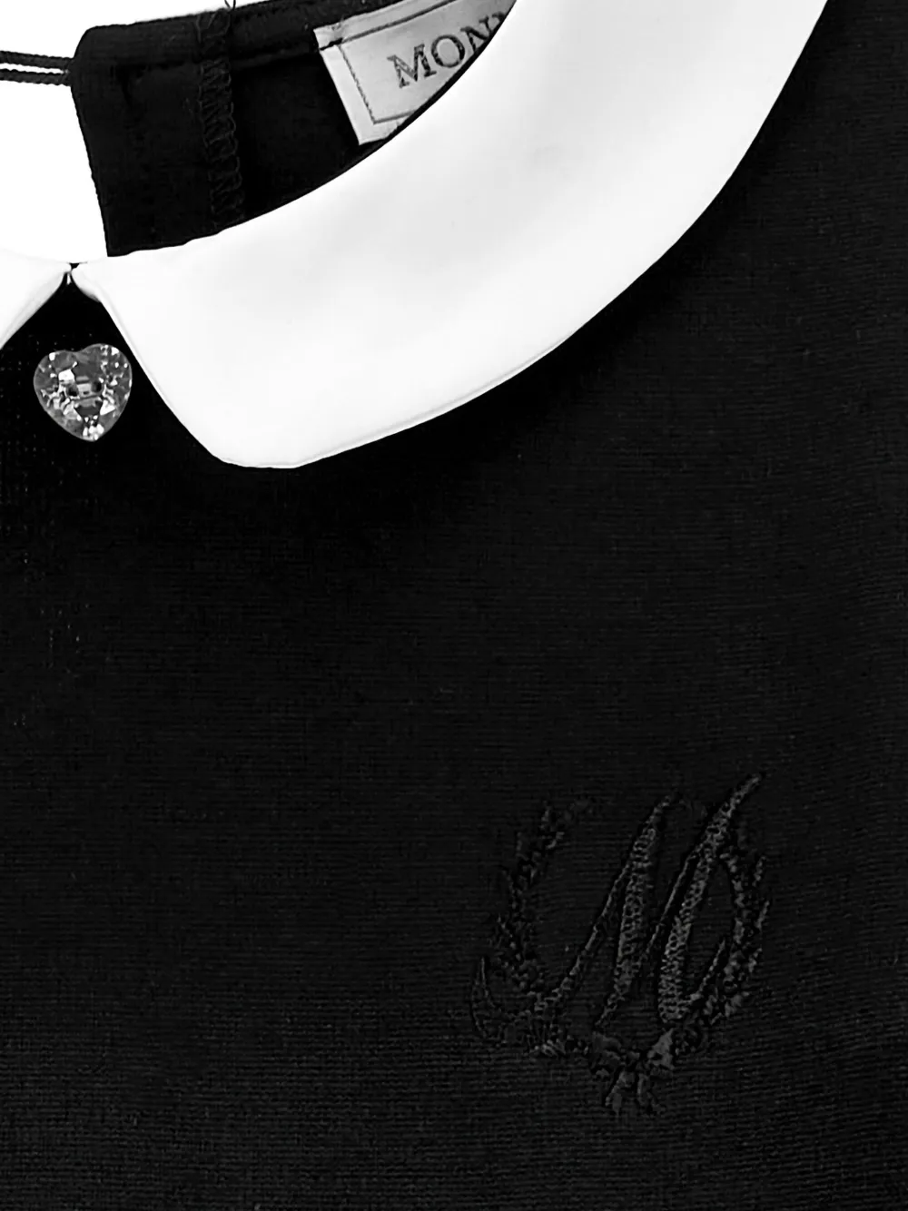 Monnalisa Skaterjurk met Peter Pan-kraag Zwart