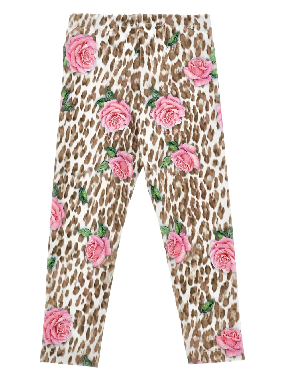 Monnalisa Leopard-print Leggings In Brown