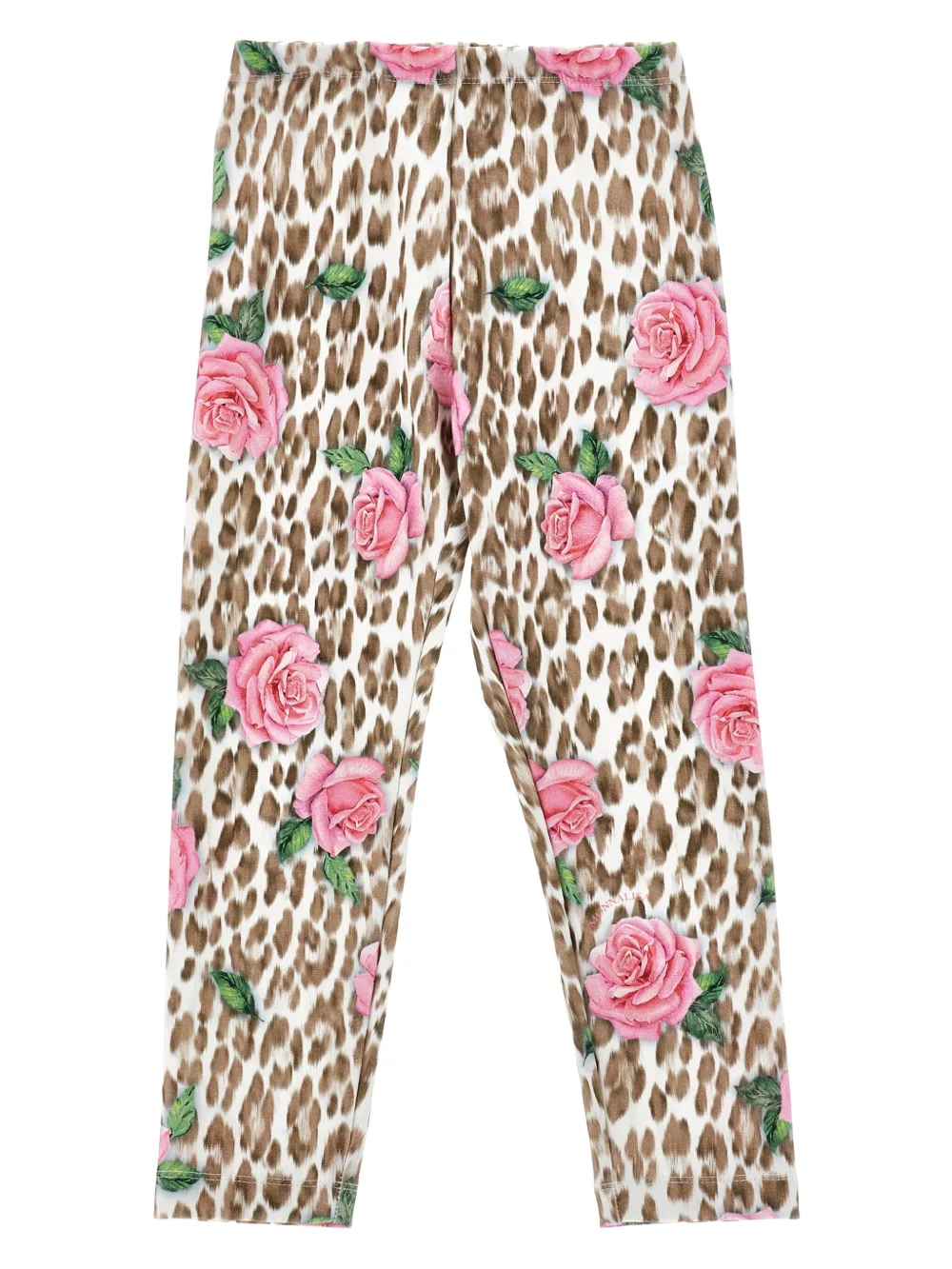 Monnalisa Kids' Leopard-print Leggings In White
