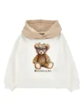Monnalisa teddy bear-print hoodie - White