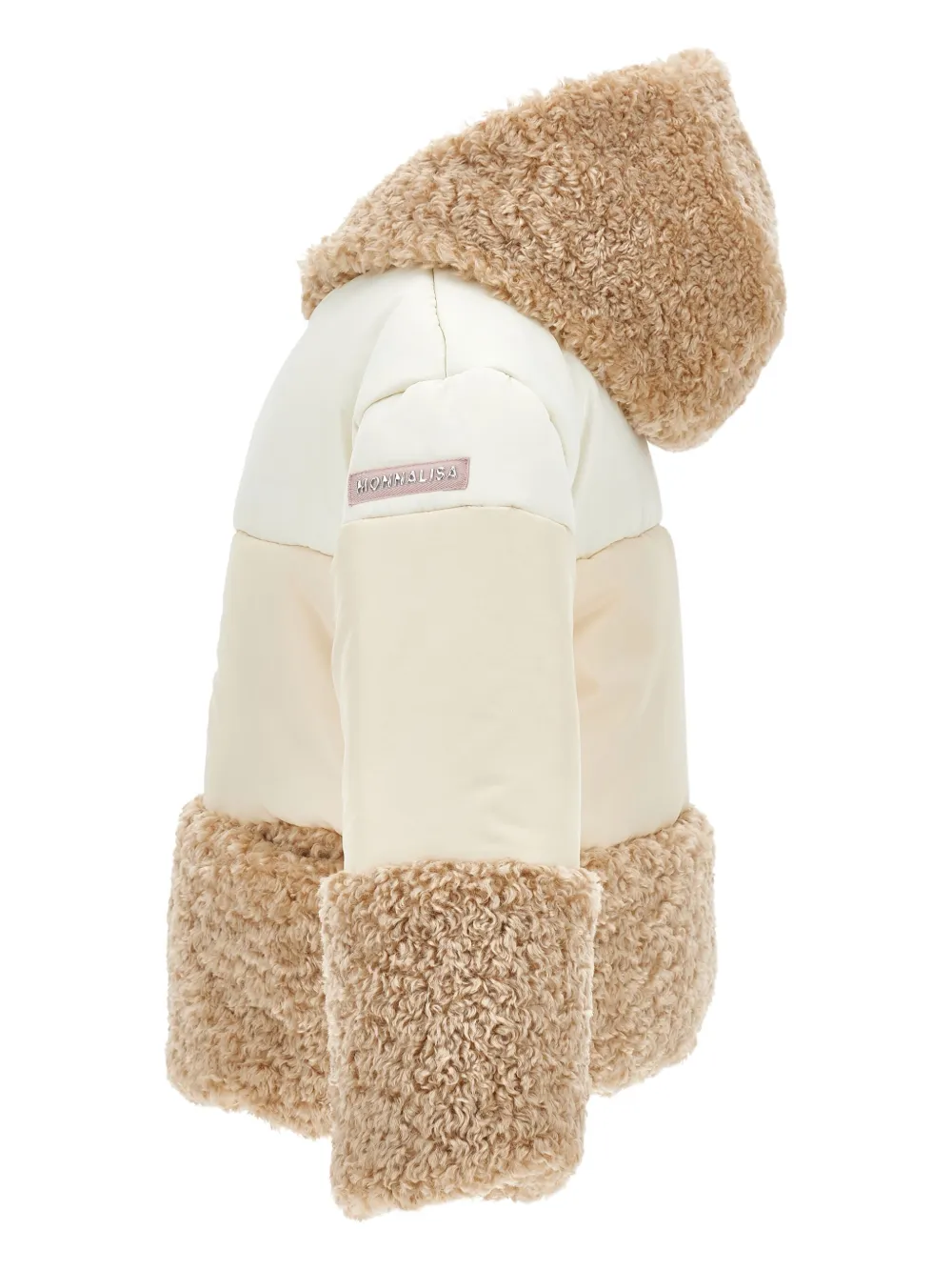 Monnalisa Donsjack met vlakken Wit