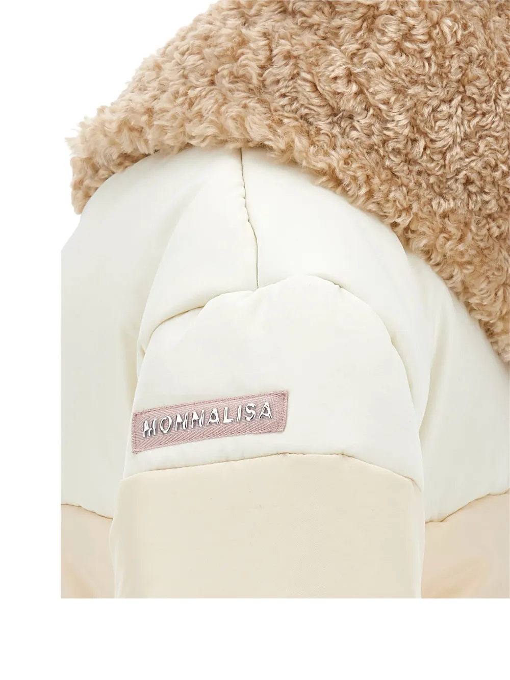 Monnalisa Donsjack met vlakken Wit