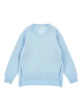 Monnalisa side-slits sweater - Blue