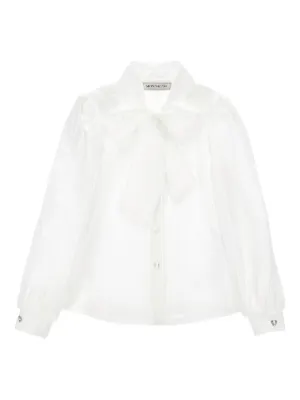 Haut Fille Chic Monnalisa Blanc Imprimé Floral - Taille 13 Ans - Neuf Sans étiquettes