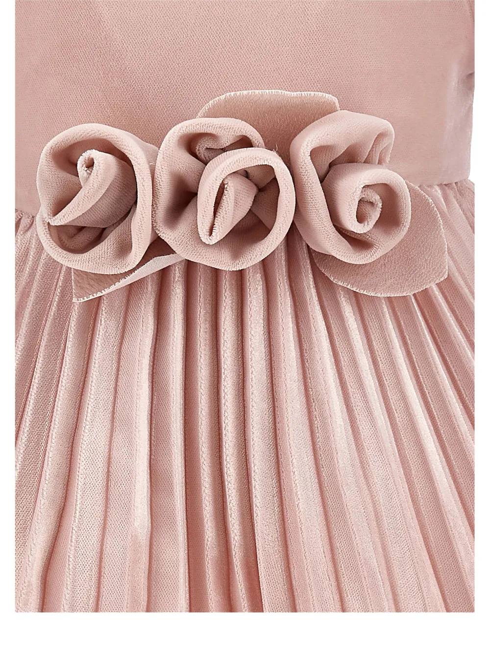 Monnalisa Geplooide jurk met kraag Roze