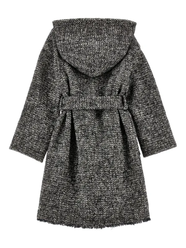 Monnalisa フーデッド コート | ブラック | FARFETCH JP