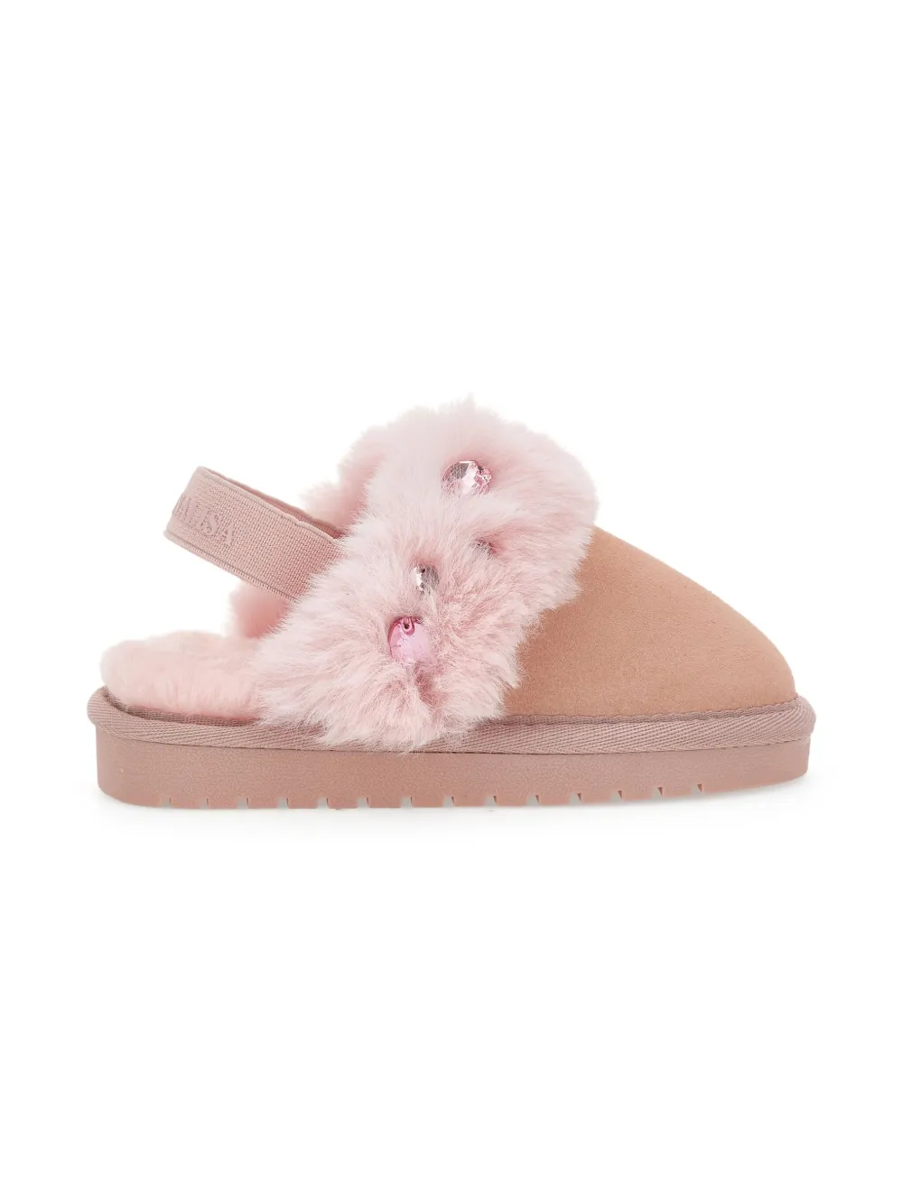 Monnalisa rhinestone-embellished slippers Pink