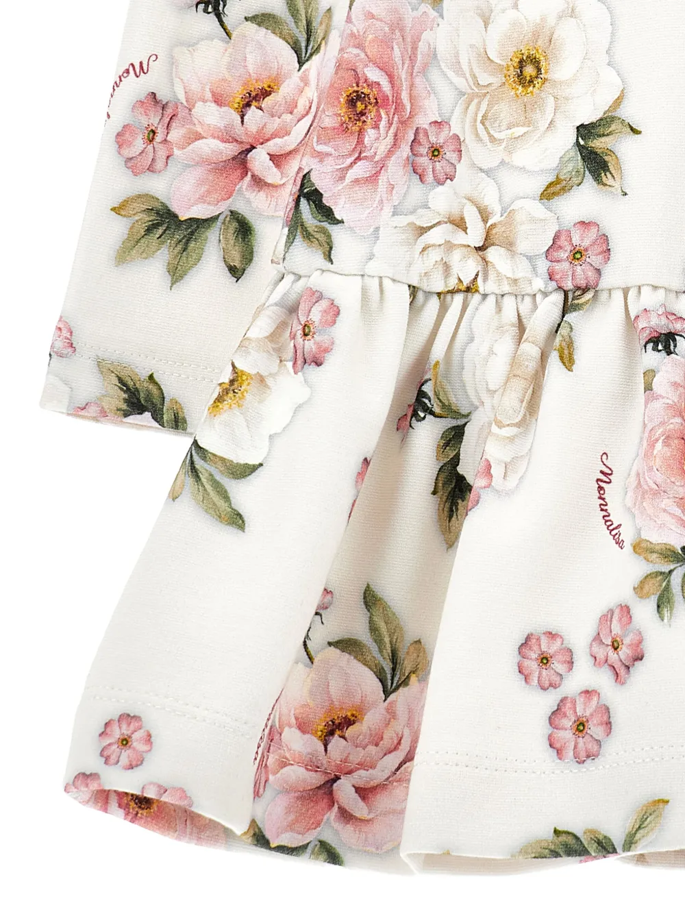 Monnalisa Jurk met bloemenprint Wit