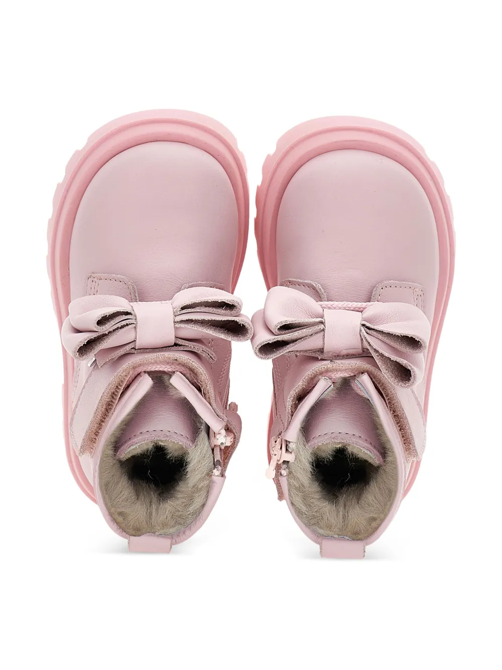 Monnalisa bow-detail ankle boots Pink