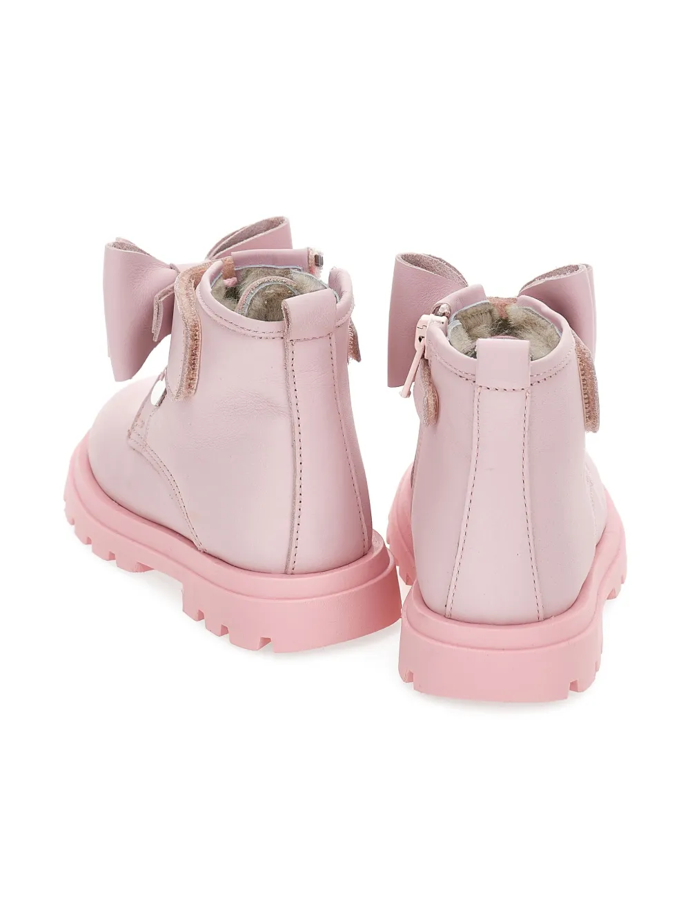 Monnalisa bow-detail ankle boots Pink
