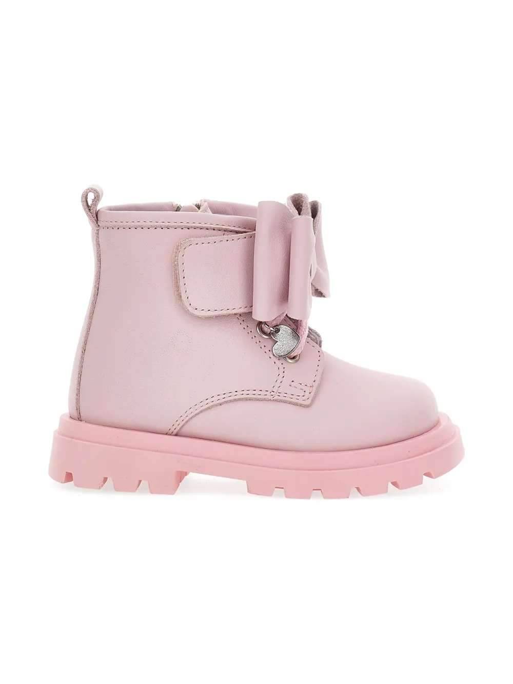 Monnalisa bow-detail ankle boots Pink