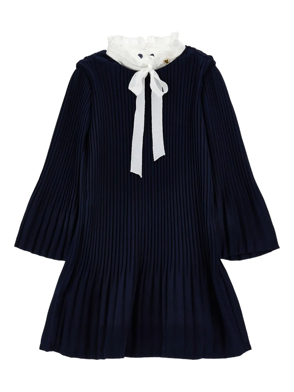 Monnalisa pleated mini dress | Blue | Image 1