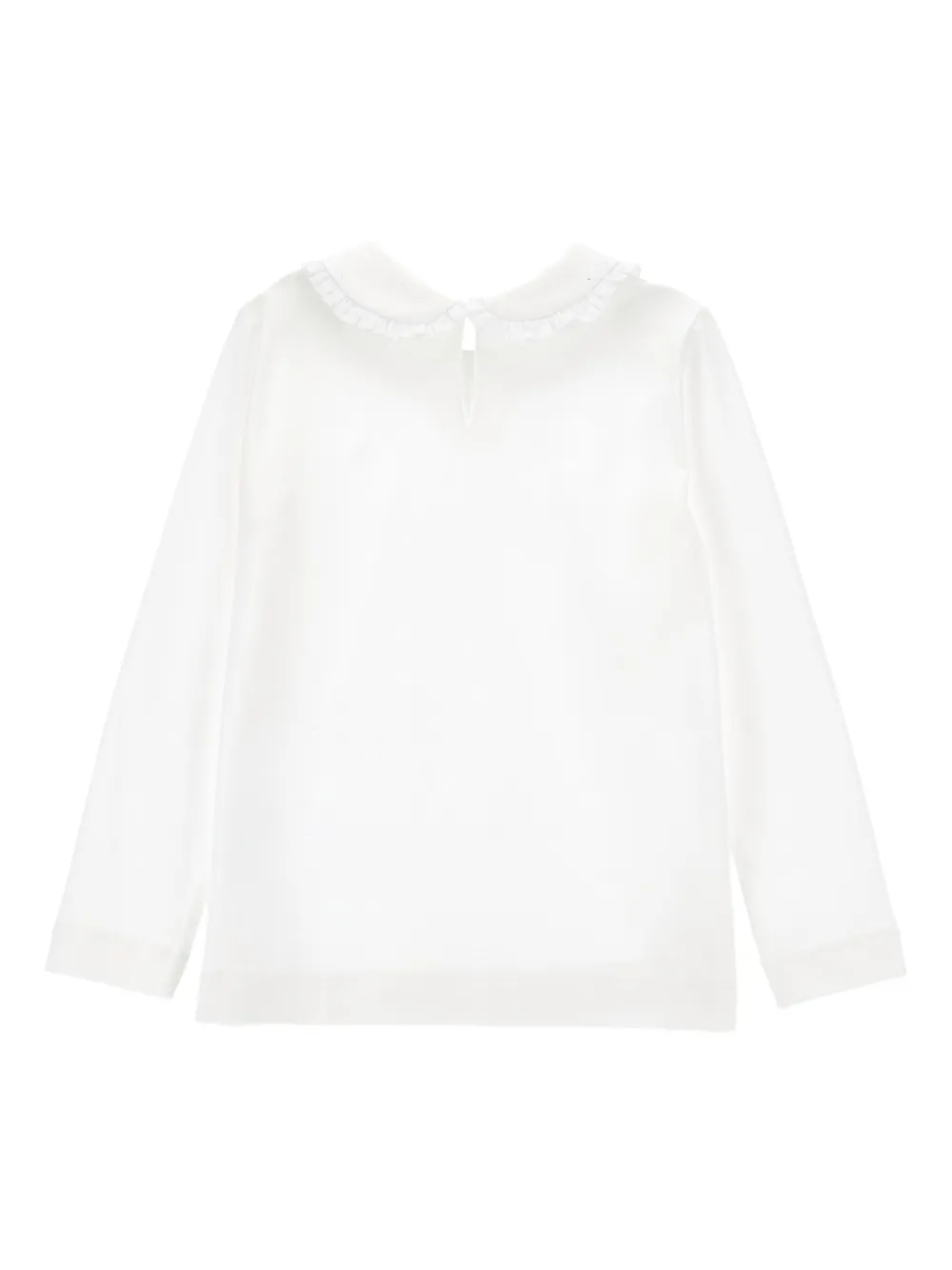 Monnalisa Top met ruchekraag Wit