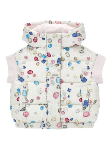 Monnalisa quilted hooded gilet