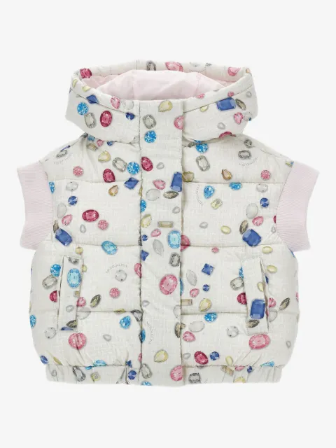 Monnalisa quilted hooded gilet