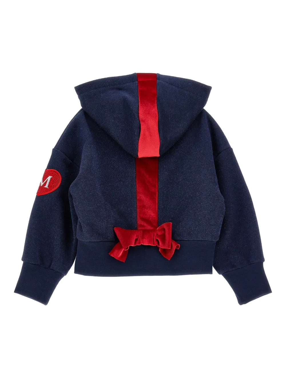 Monnalisa Hoodie met logopatch Blauw
