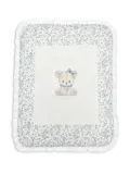Monnalisa bear-print blanket - White
