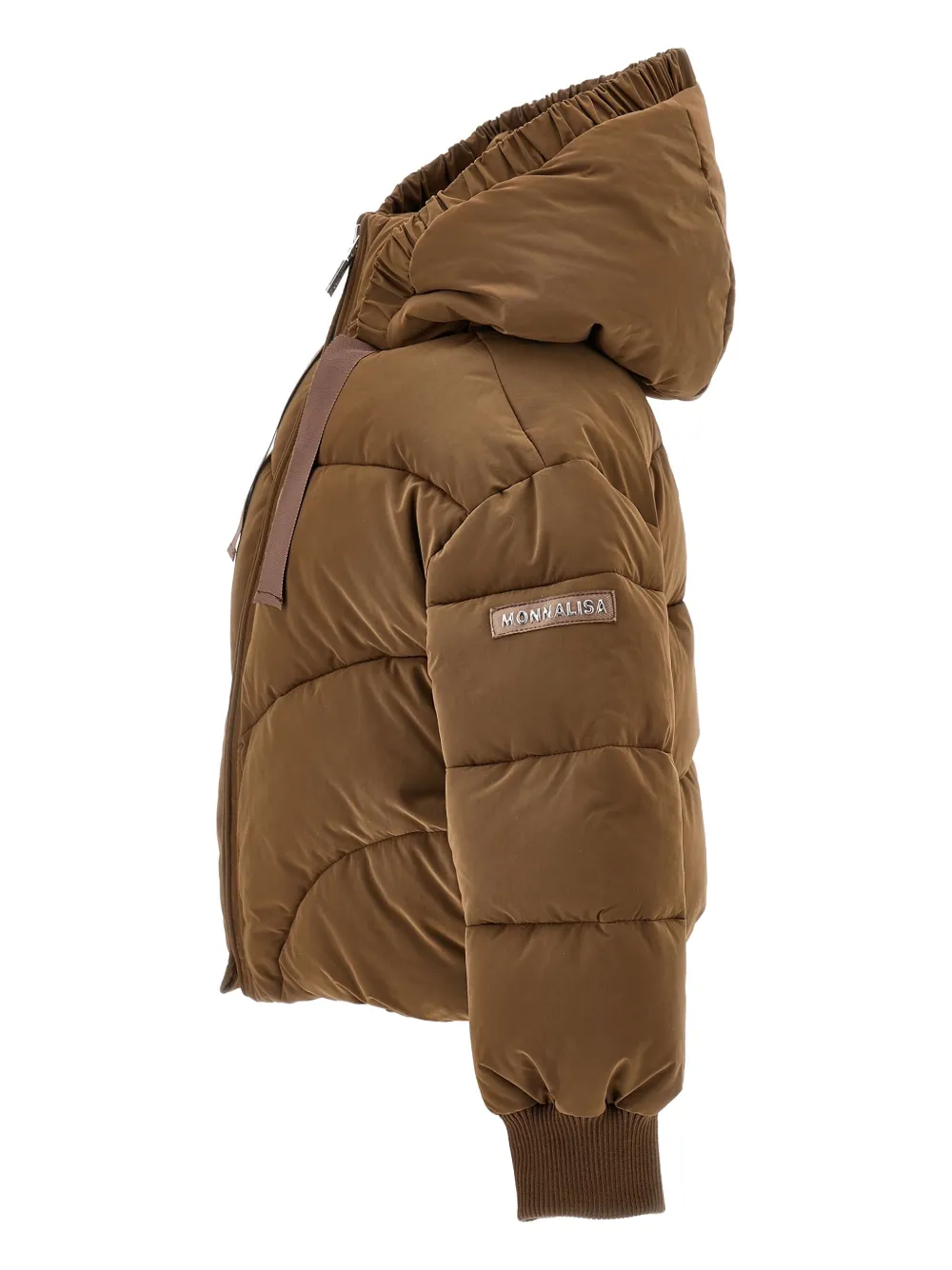 Monnalisa Donsjack met capuchon Bruin