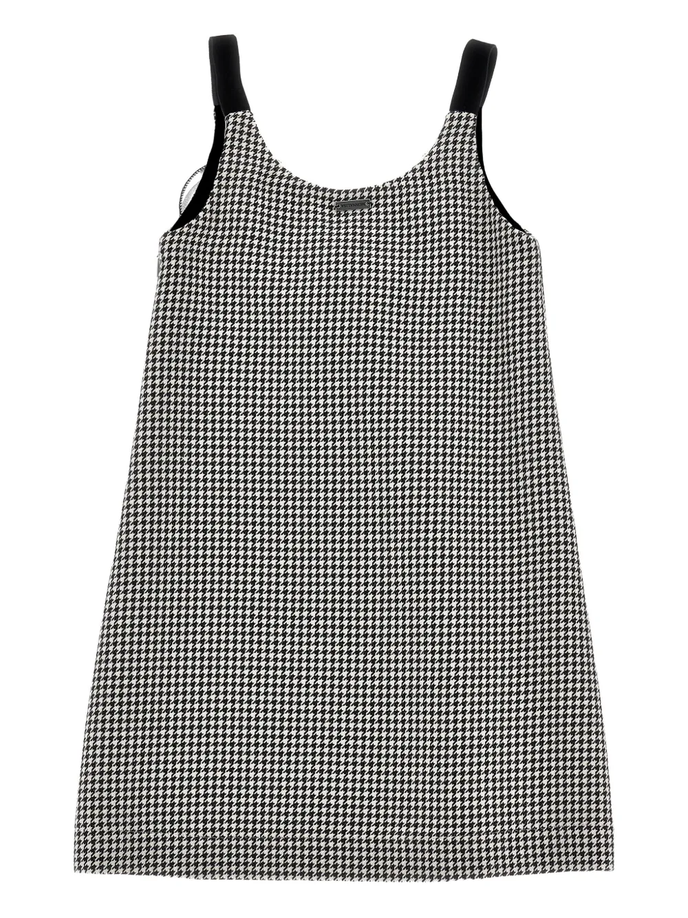 Monnalisa Jurk met pied-de-poule print Zwart