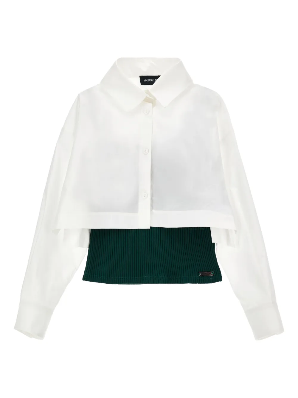 Monnalisa cropped shirt and top set | White | Image 1