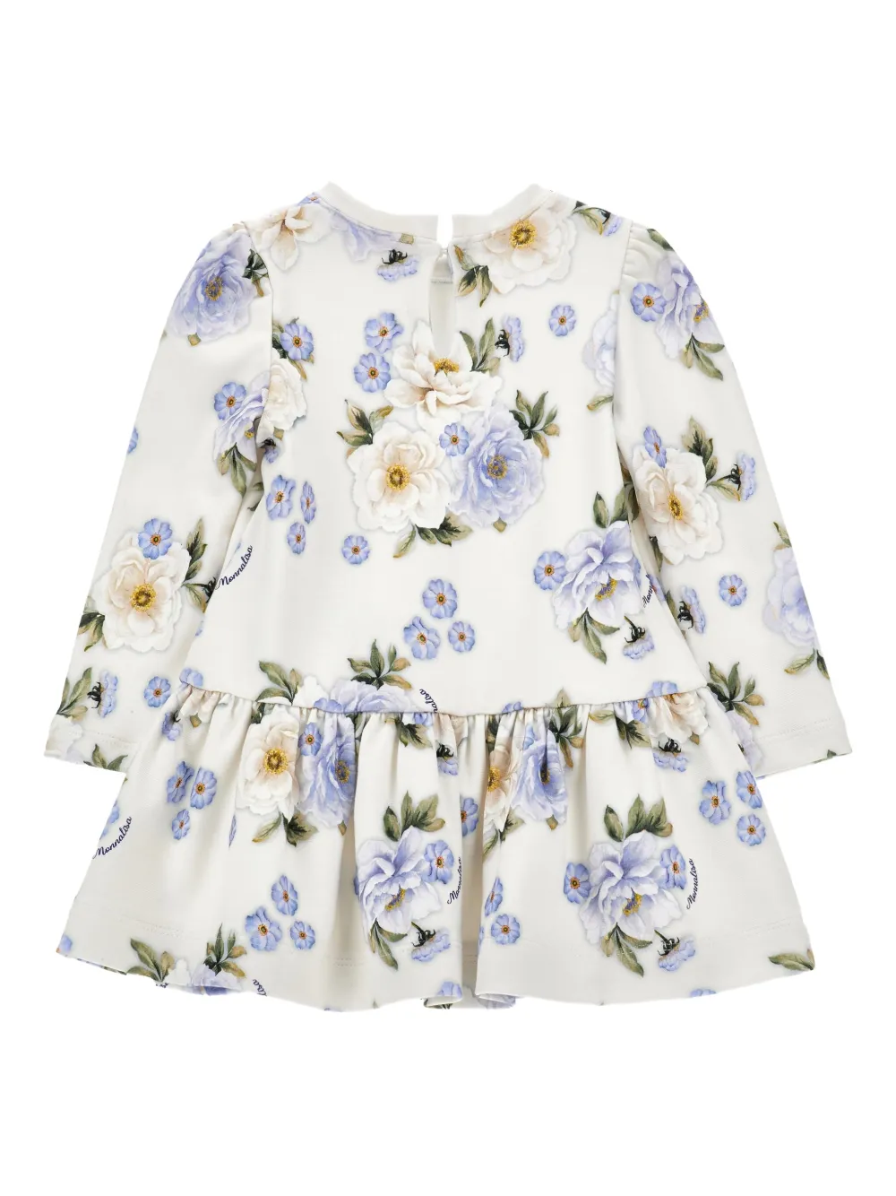 Monnalisa Jurk met bloemenprint - Wit