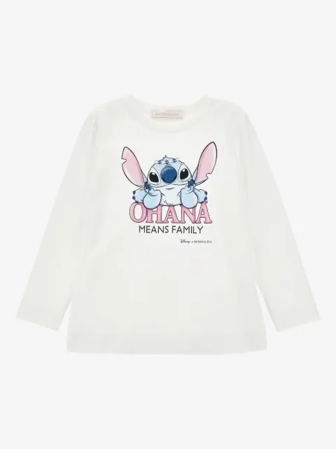 Monnalisa graphic-print long-sleeve T-shirt