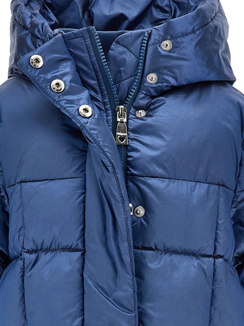 Monnalisa Gewatteerde jas met capuchon Blauw