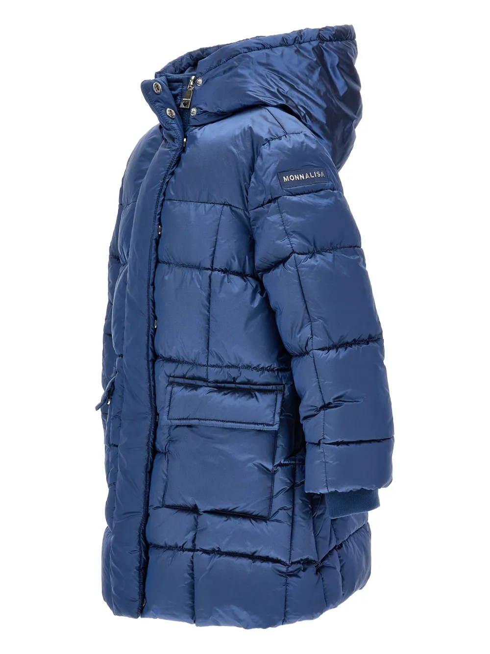 Monnalisa Gewatteerde jas met capuchon Blauw