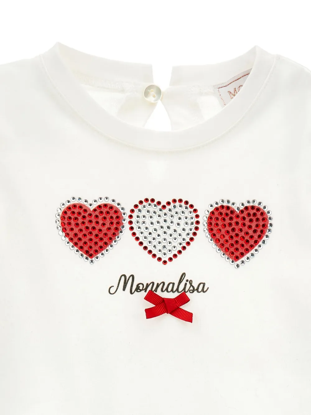 Monnalisa T-shirt met logoprint Wit